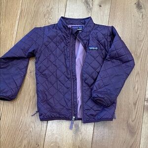Patagonia Kids Quilted Jacket in Purple